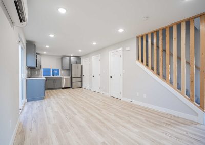 Seattle Backyard Cottage Construction - Interior Unit A. This DADU features our "Diana DADU" floorpan which is 840 sq. ft. with 2 bedrooms and 2 bathrooms.