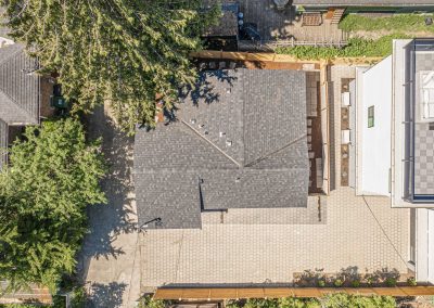 Aerial photos of a DADU renovation project located at 2005 S Stevens St Seattle, WA 98144