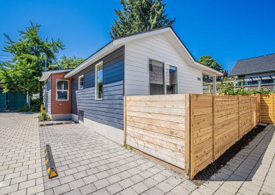 Exterior photos of a DADU renovation project located at 2005 S Stevens St Seattle, WA 98144