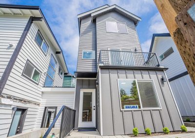 Exterior photos of a brand new ADU (Unit B) construction located at 4430 47th Ave SW, Seattle, WA 98116