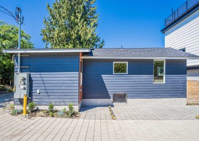Exterior photos of a DADU renovation project located at 2005 S Stevens St Seattle, WA 98144